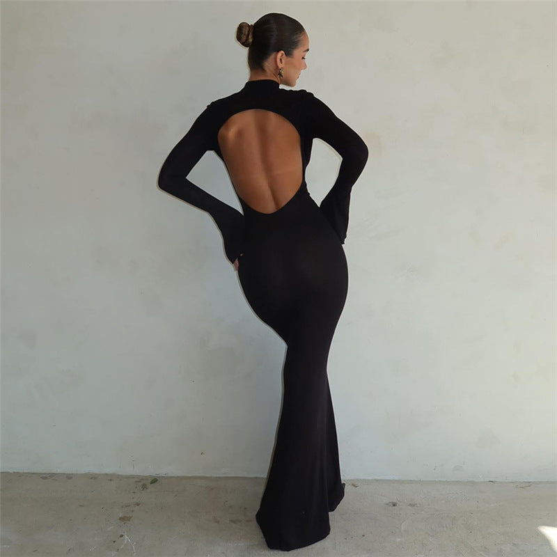 Paxton Cutout Long Sleeve Maxi Dress-CALLISTARI
