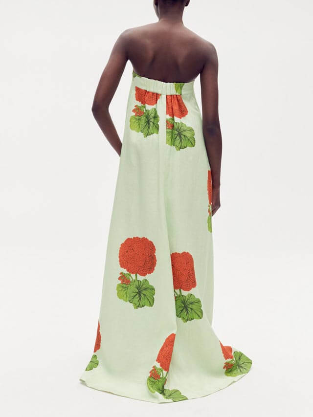 Callistari Geranium Floral Print Maxi Dress-CALLISTARI