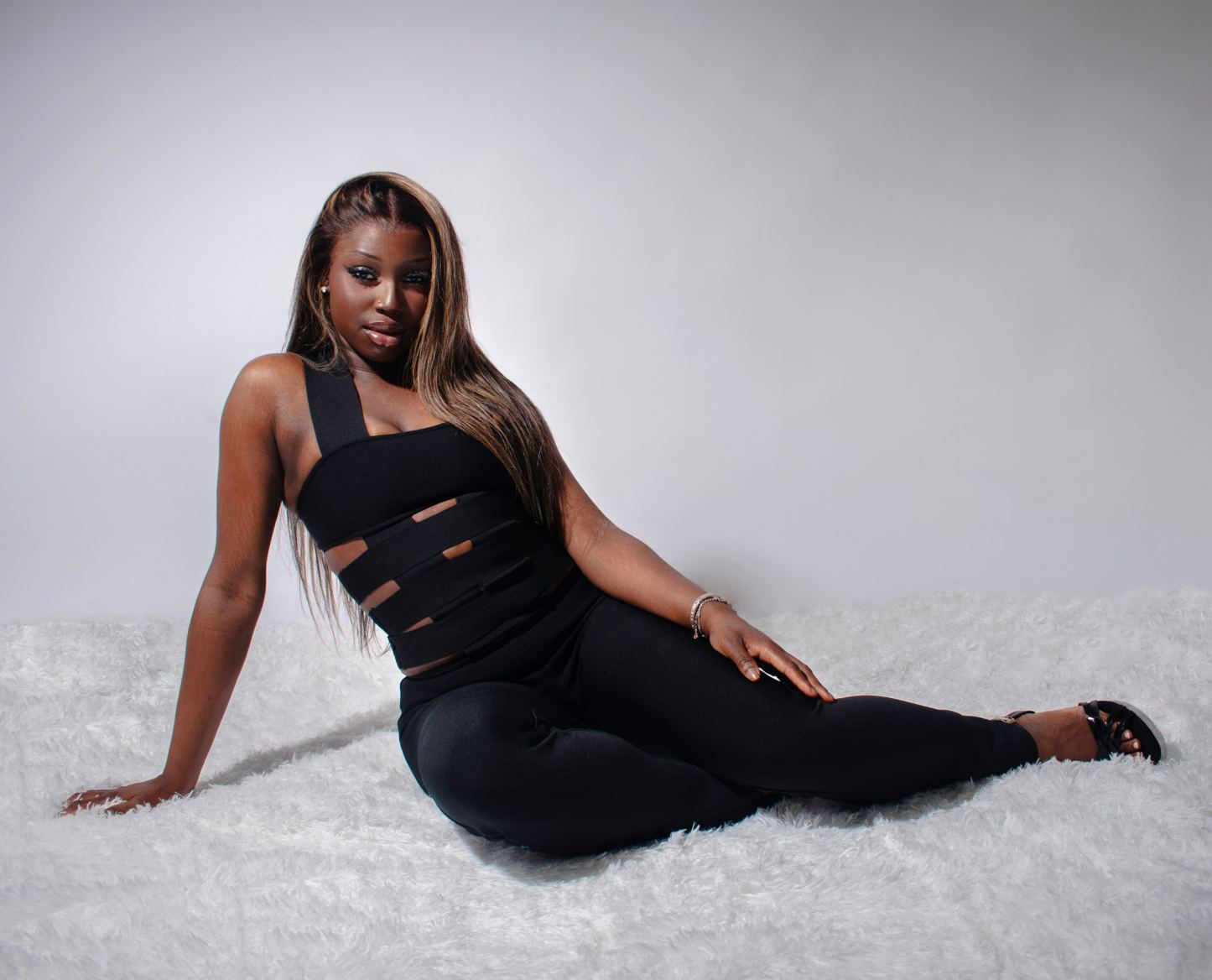 Black Cutout Halter Bodycon Jumpsuit