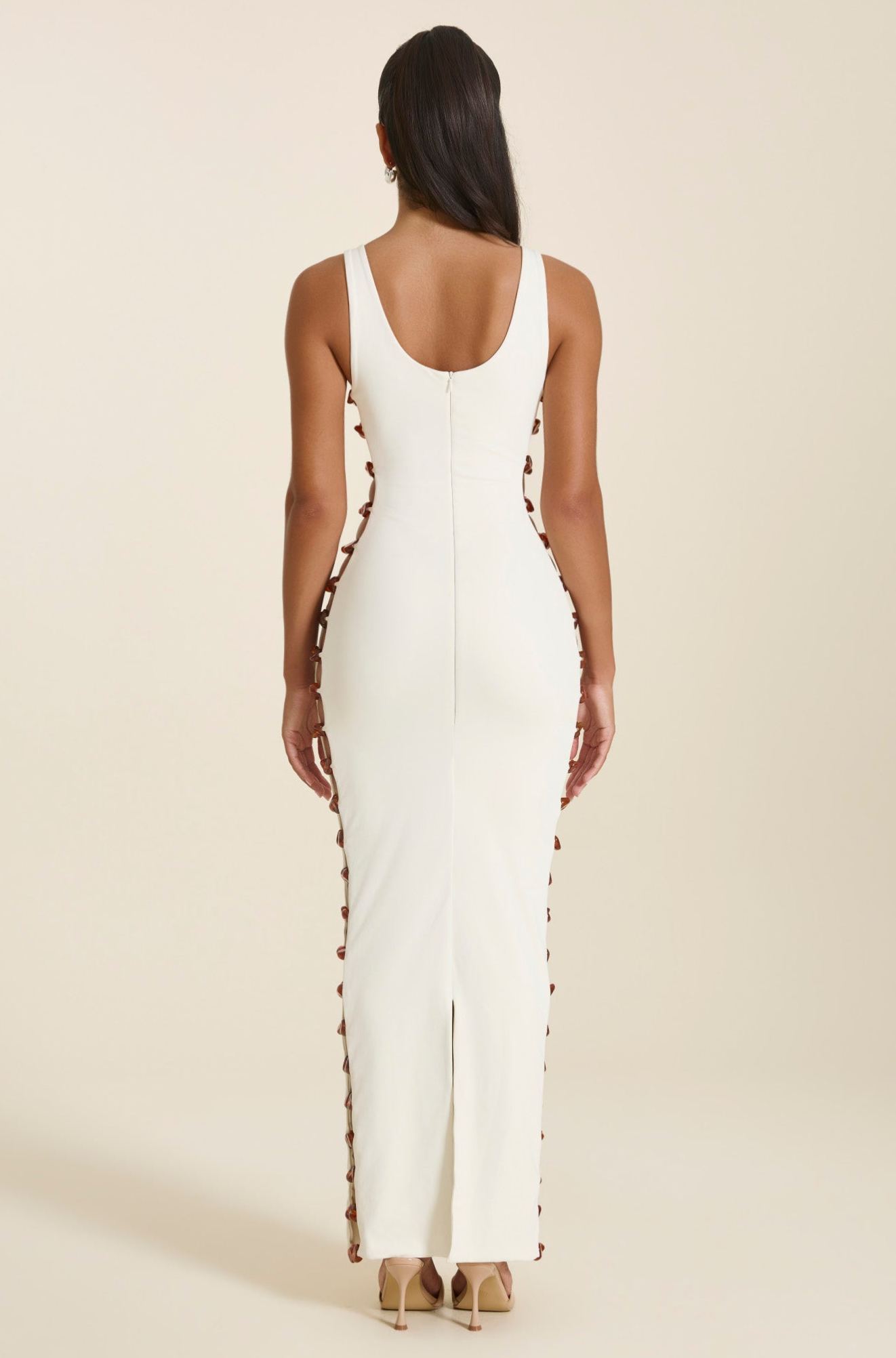 Chain‑Link Cutout Maxi Dress