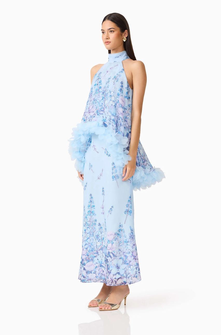 Floral Halter Top & Maxi Skirt Set