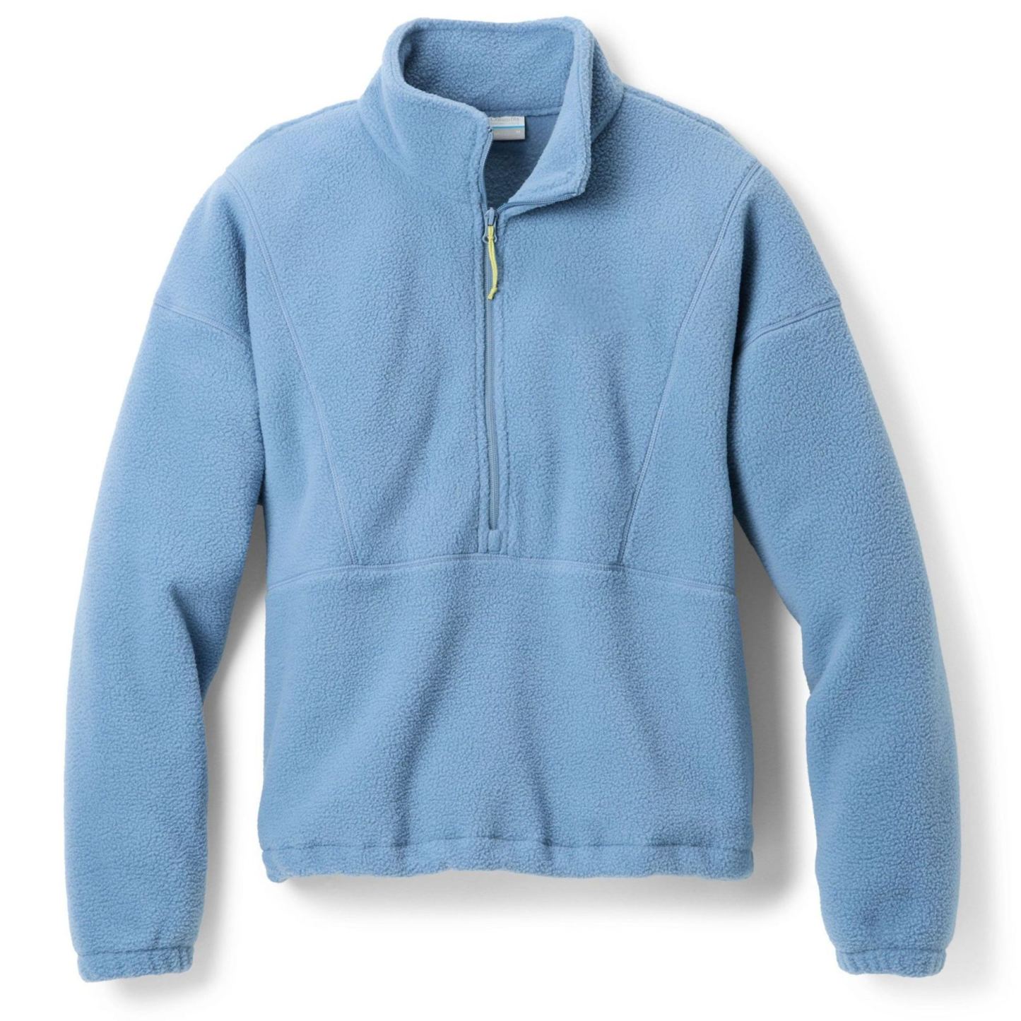 Patchwork Plaid Half-Zip Fleece Pullover