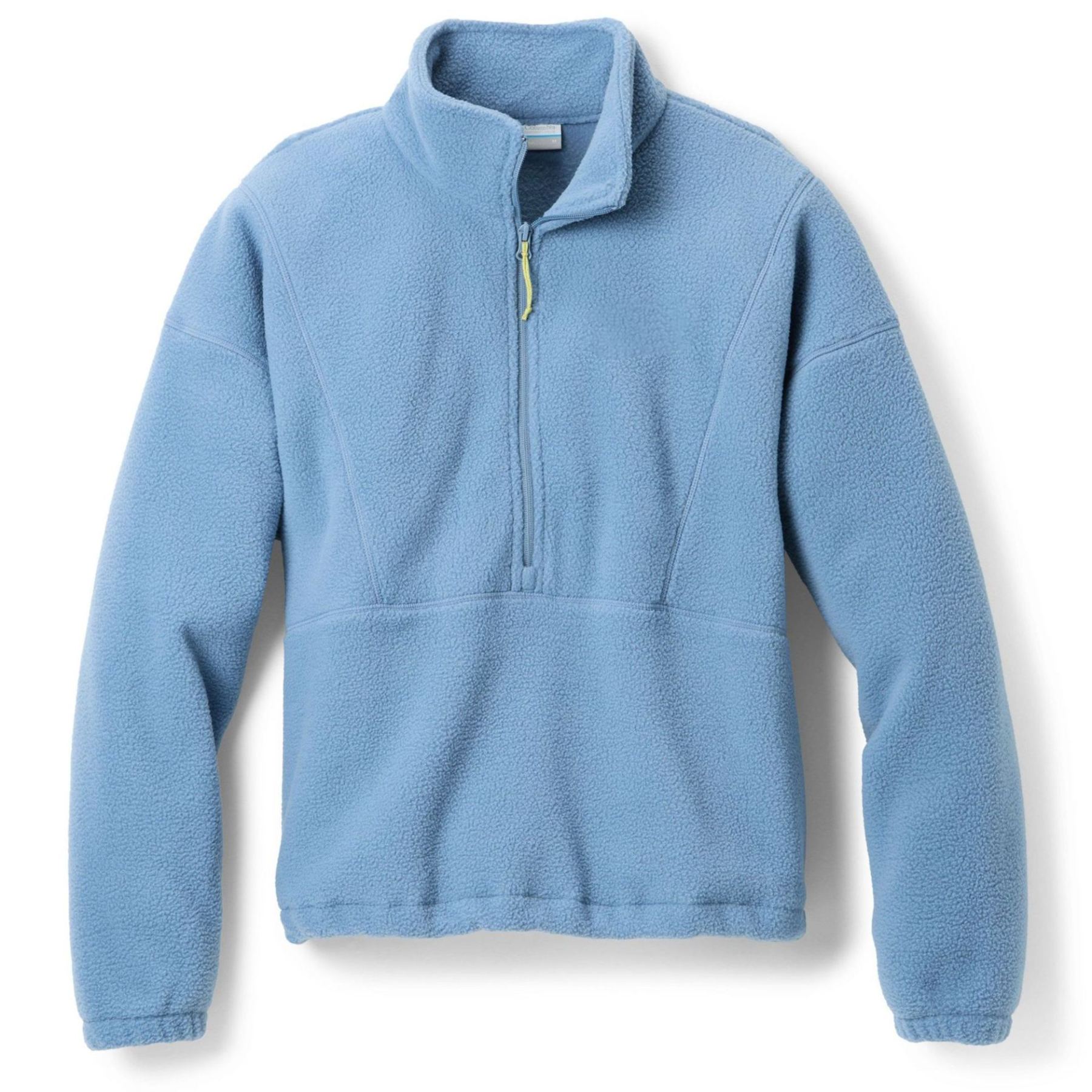 Patchwork Plaid Half-Zip Fleece Pullover