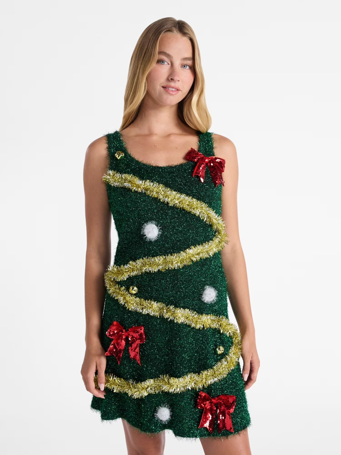 Christmas Tree Sequined Mini Dress