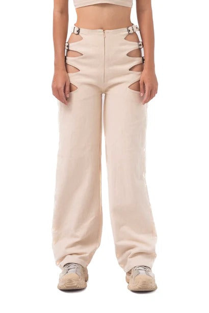 Streetwear Cutout Pants-ROVOLE