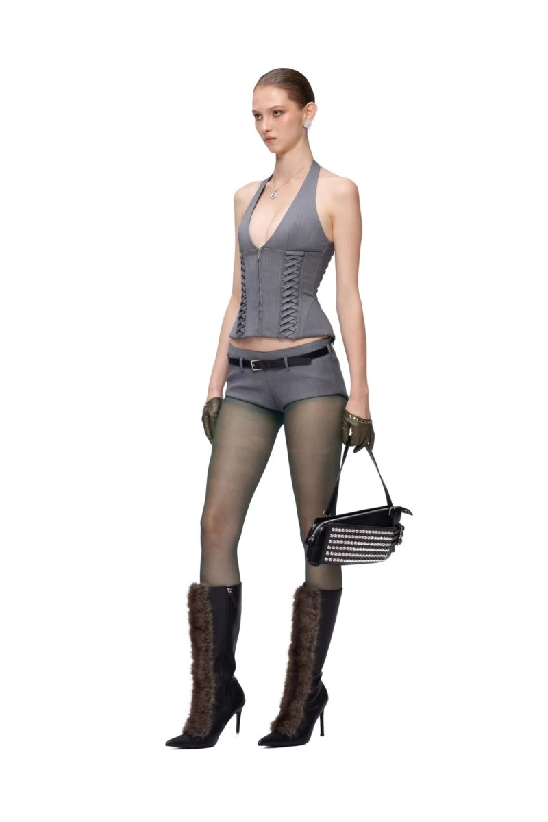 Julia Halterneck Corset Set-ROVOLE