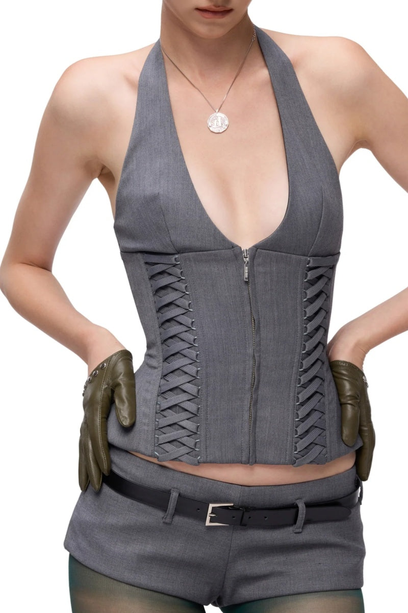 Julia Halterneck Corset Set-ROVOLE