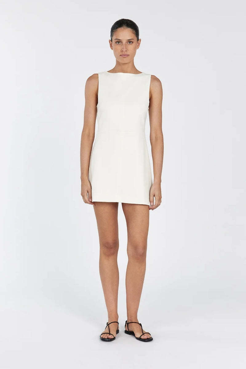 White Sofia Mini Dress-ROVOLE