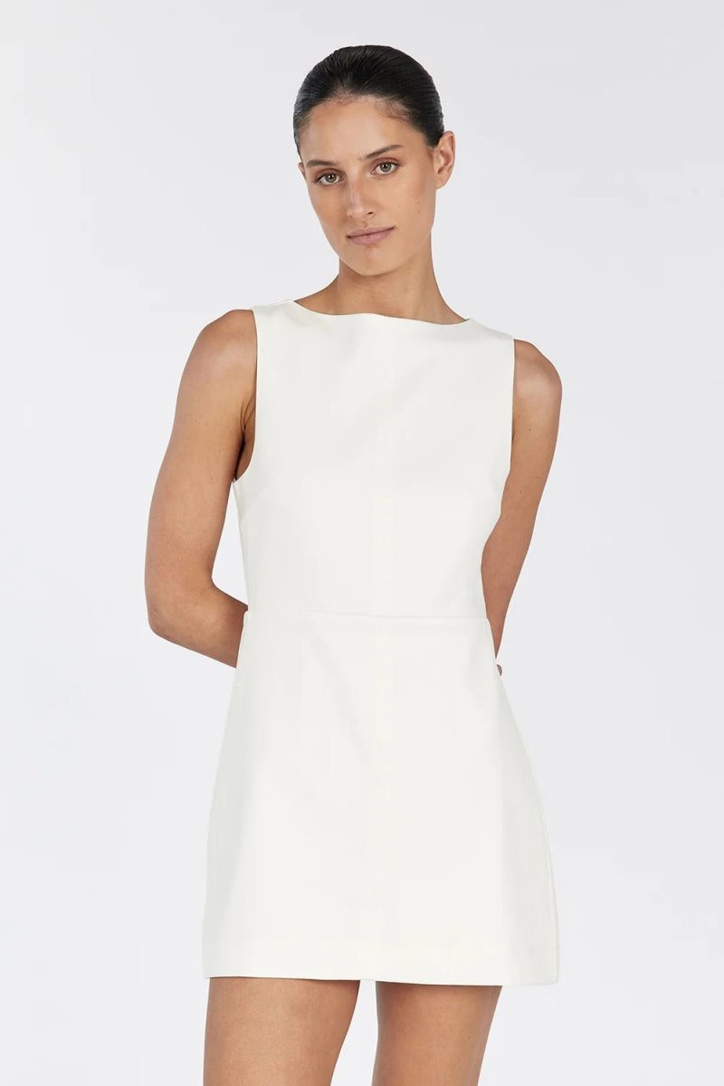 White Sofia Mini Dress-ROVOLE