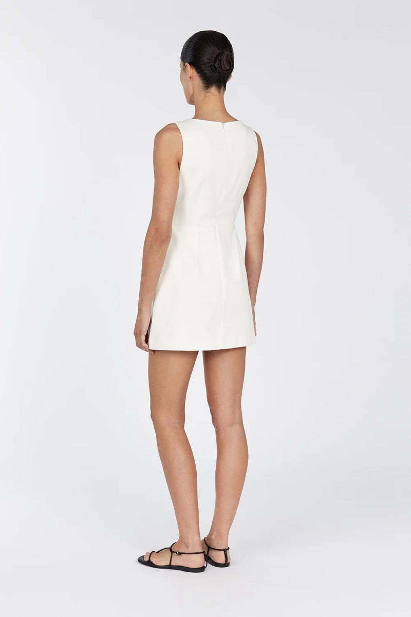 White Sofia Mini Dress-ROVOLE