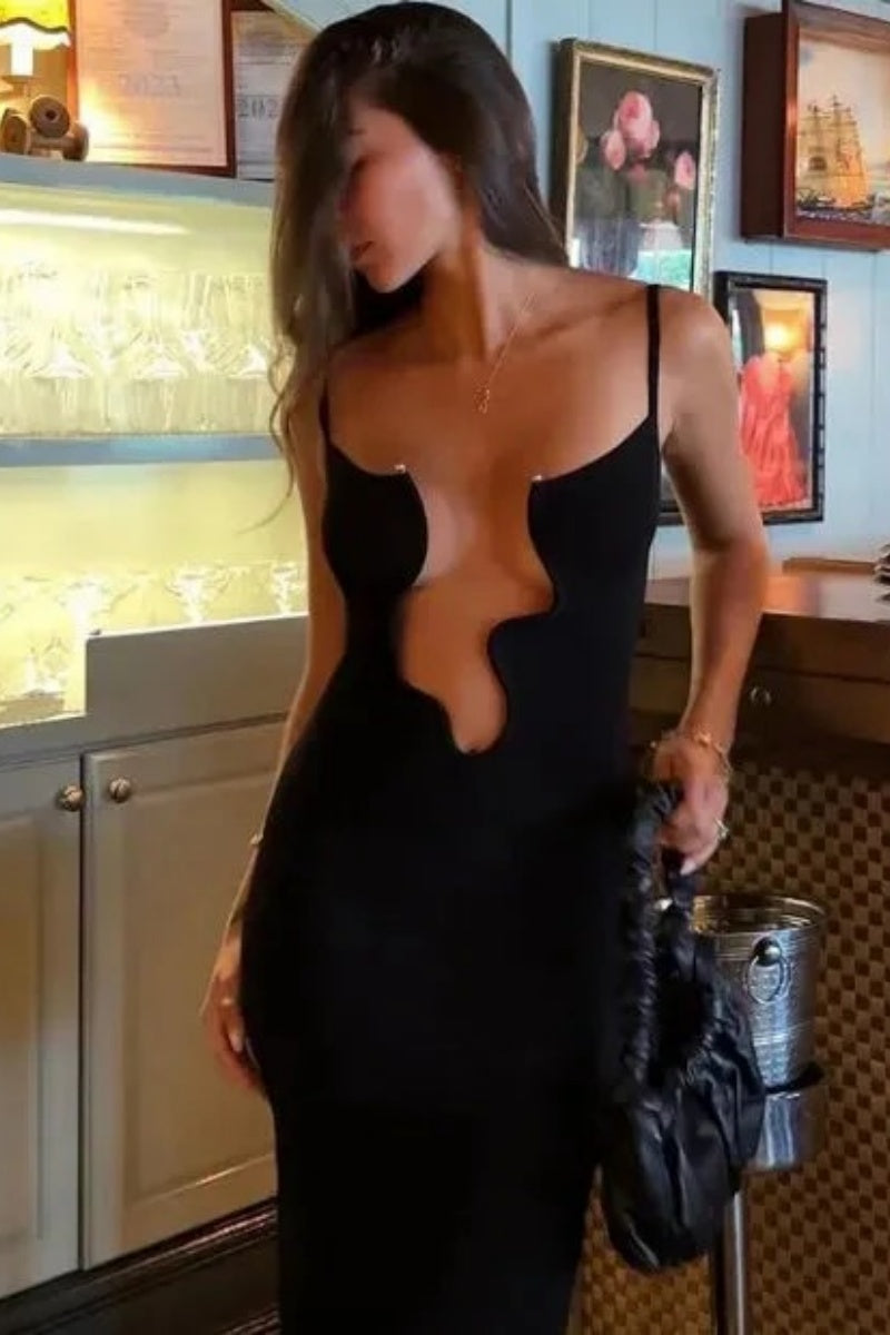 Elegant Cut-Out  Maxi dress-ROVOLE