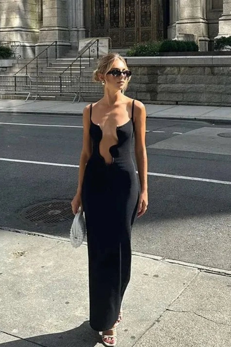 Elegant Cut-Out  Maxi dress-ROVOLE