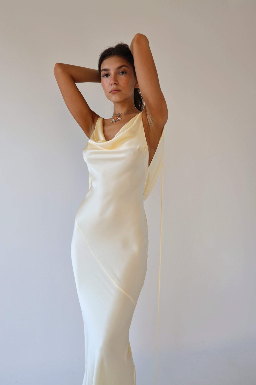 Persis Cowls Backless Satin Maxi Dress-ROVOLE