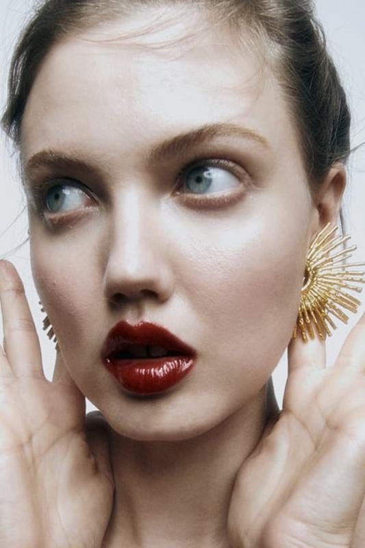 Metallic Sector Semicircular Earrings-ROVOLE