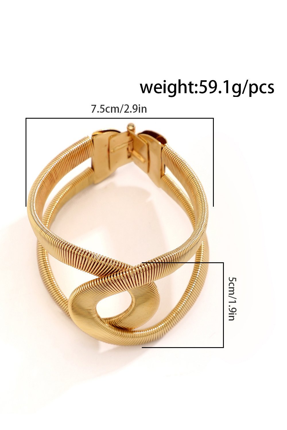 Metallic Textured Geometric Bracelet-ROVOLE