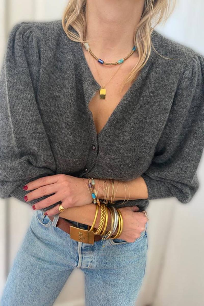 Moira Colliding Color Stone Necklace-ROVOLE