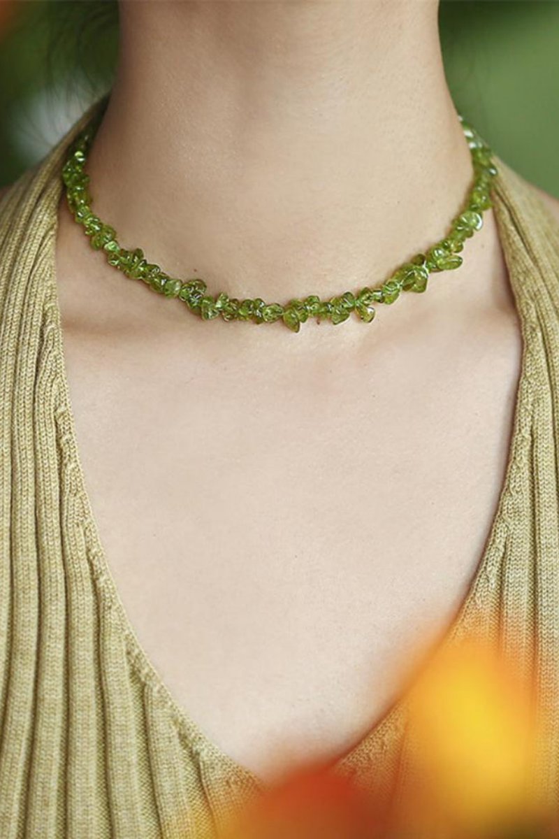 Nora Irregular Crystal Necklace-ROVOLE