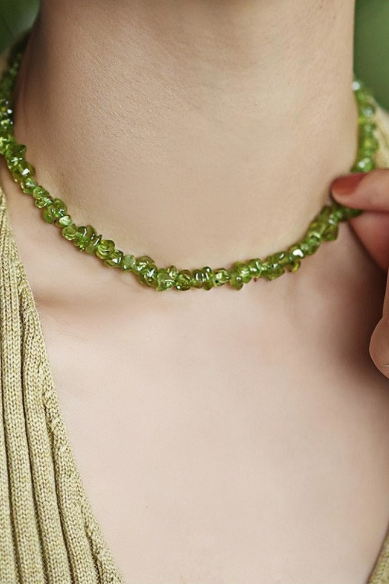 Nora Irregular Crystal Necklace-ROVOLE