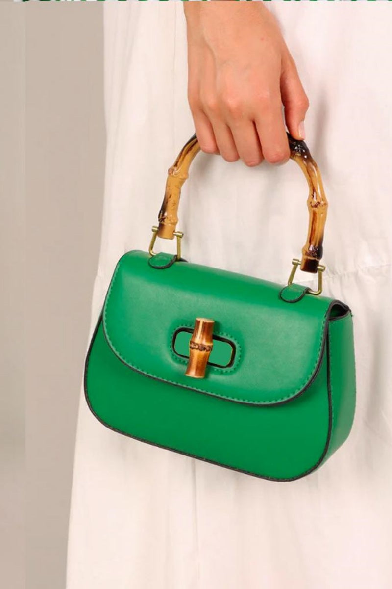 Riva Bamboo Handle Saddle Bag-ROVOLE
