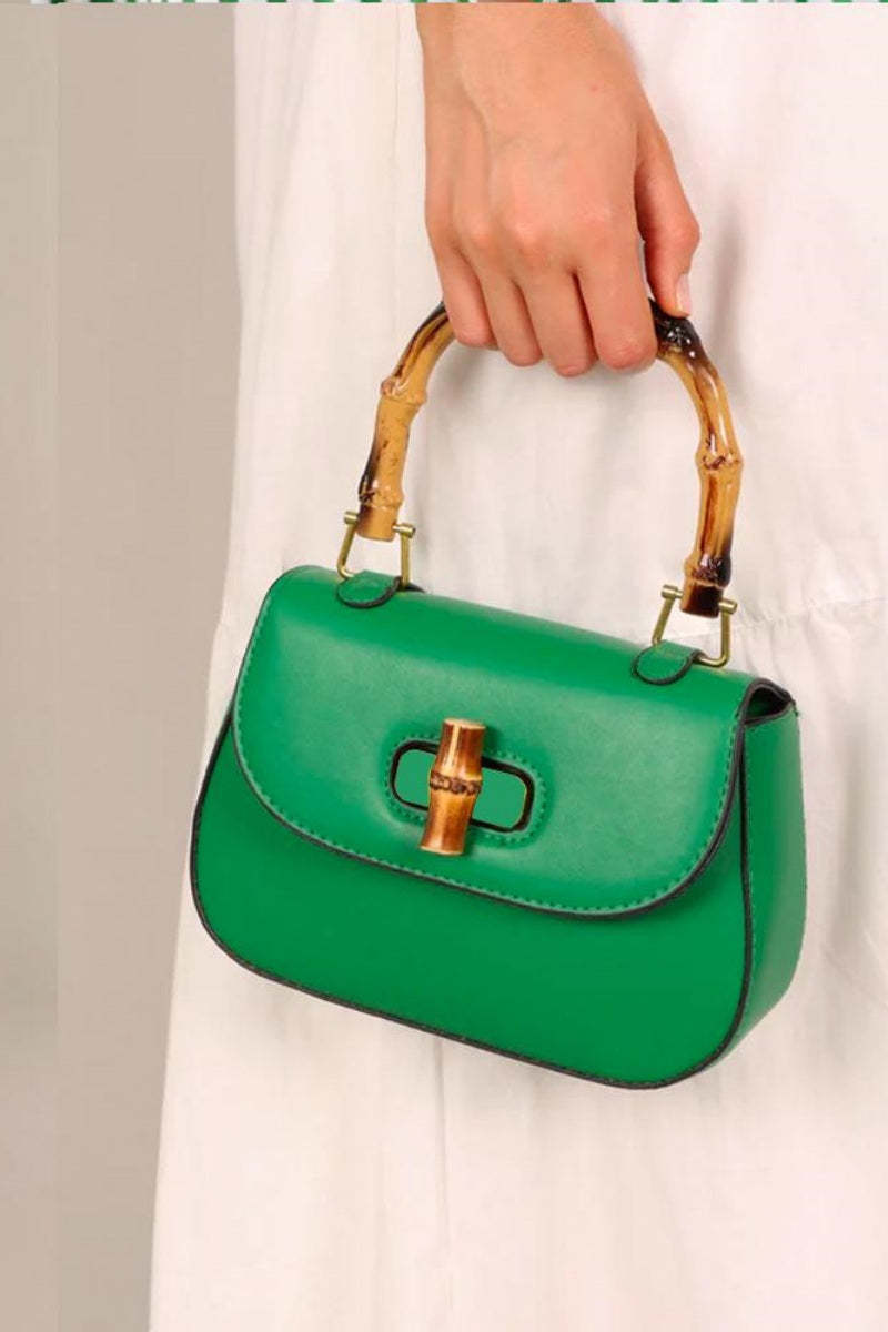 Riva Bamboo Handle Saddle Bag-ROVOLE