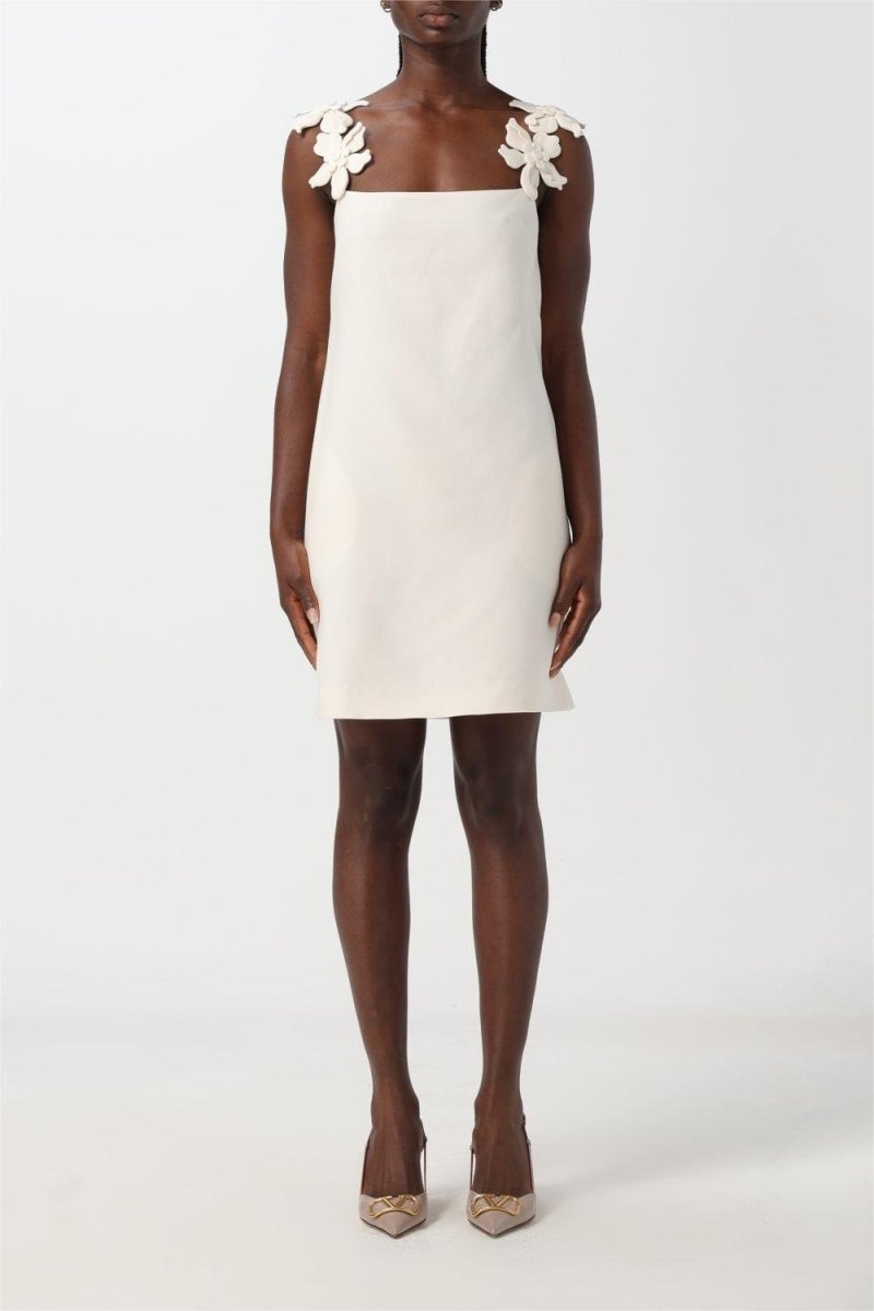 Roberta Flower Strap Mini Dress-ROVOLE