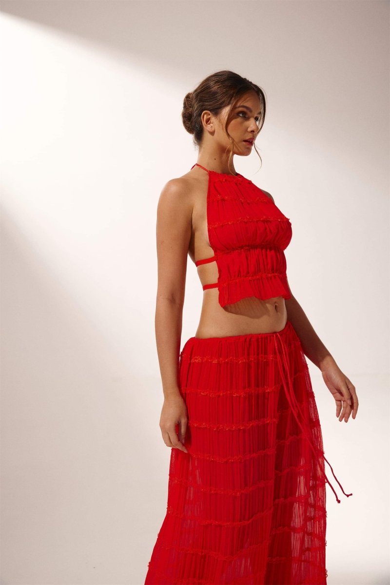 Rosalie Backless Pleated Set-ROVOLE