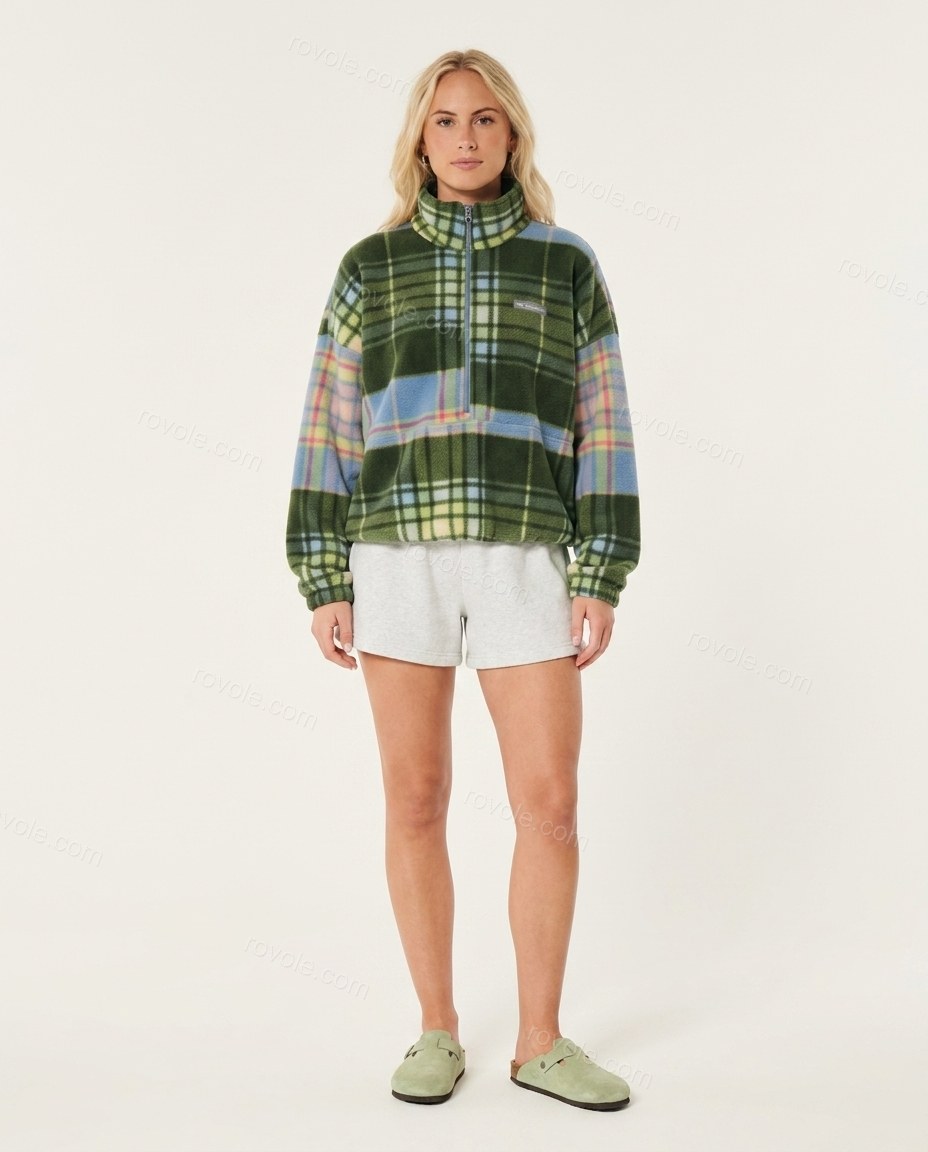 Green Plaid Outerwear, front studio view, by rovole.com