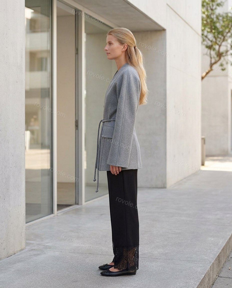 Gray Jacket, three-quarter brand lifestyle view, by rovole.com