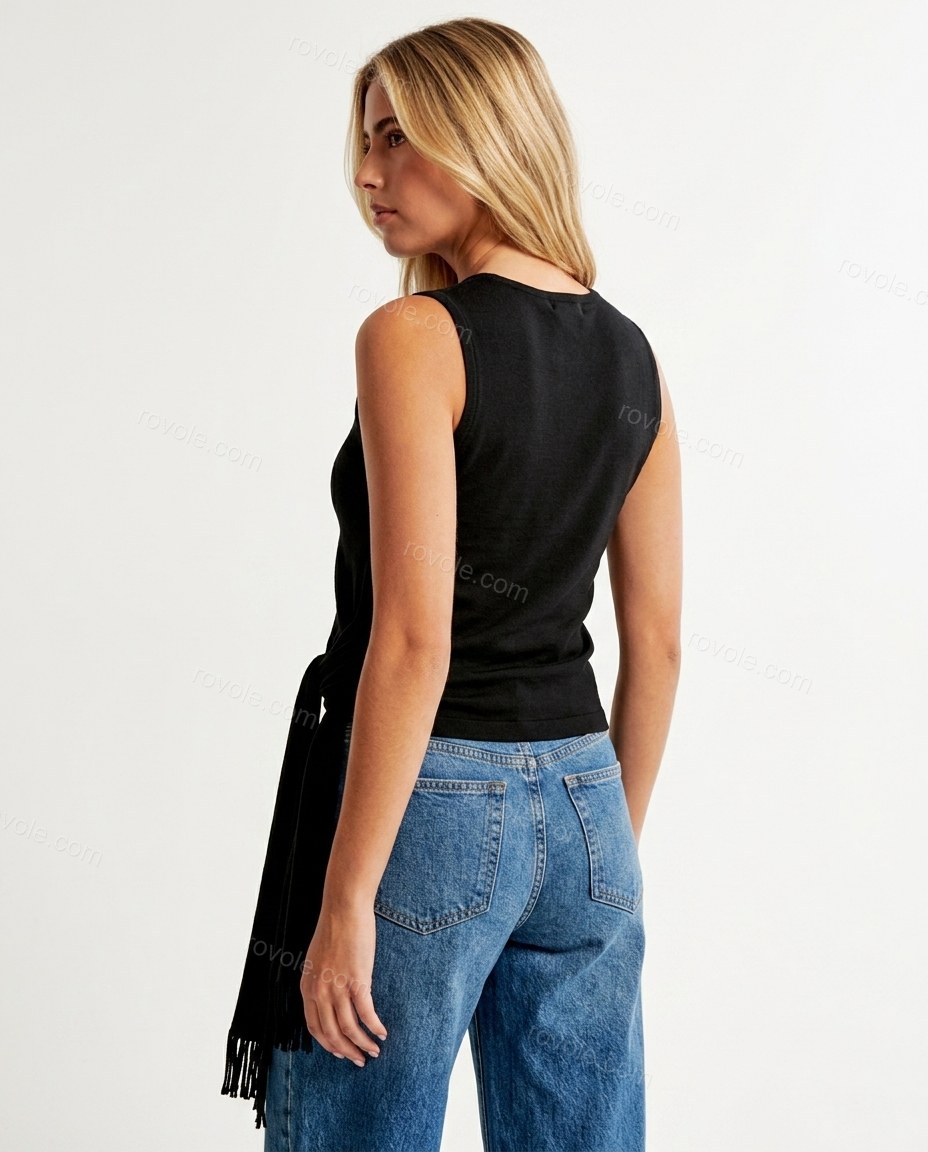 Black Polished Fringe Pant Set by rovole.com