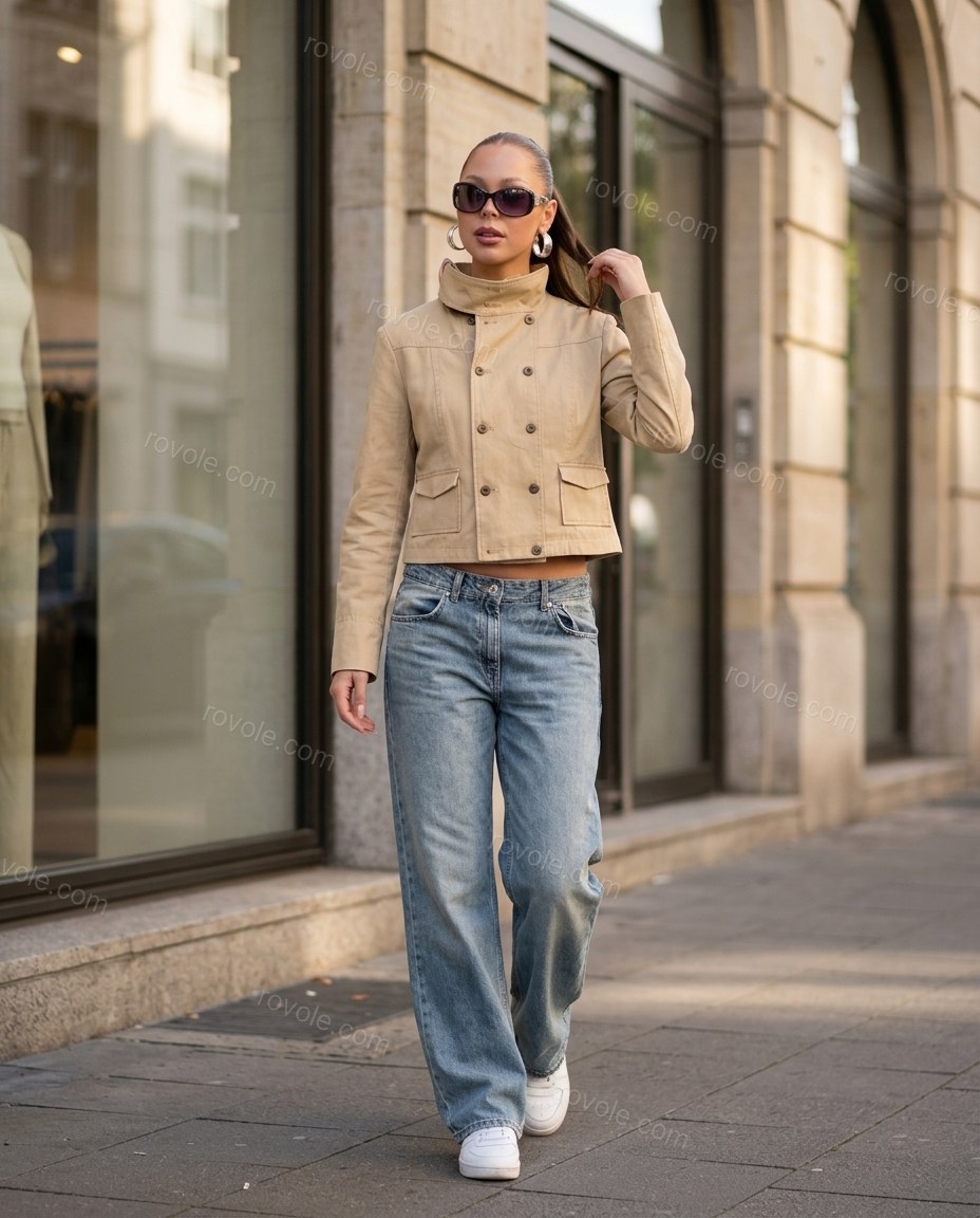 Beige Jacket, alternate use-case lifestyle view, by rovole.com