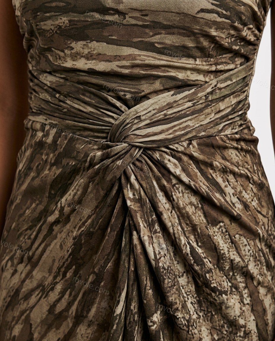 Green Abstract Mini Strapless Dress, close-up of abstract, by rovole.com
