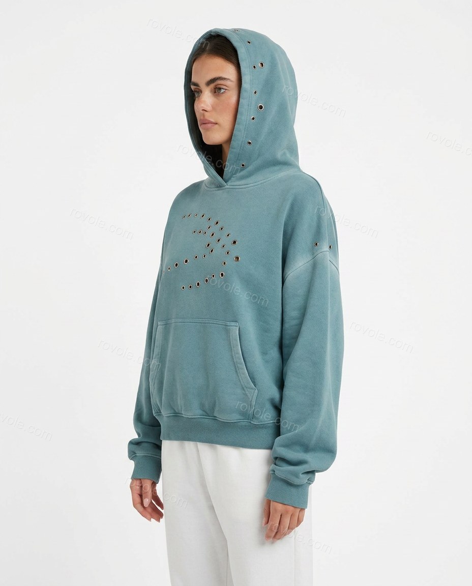 Teal Top, side and back studio view showing not visible, by rovole.com