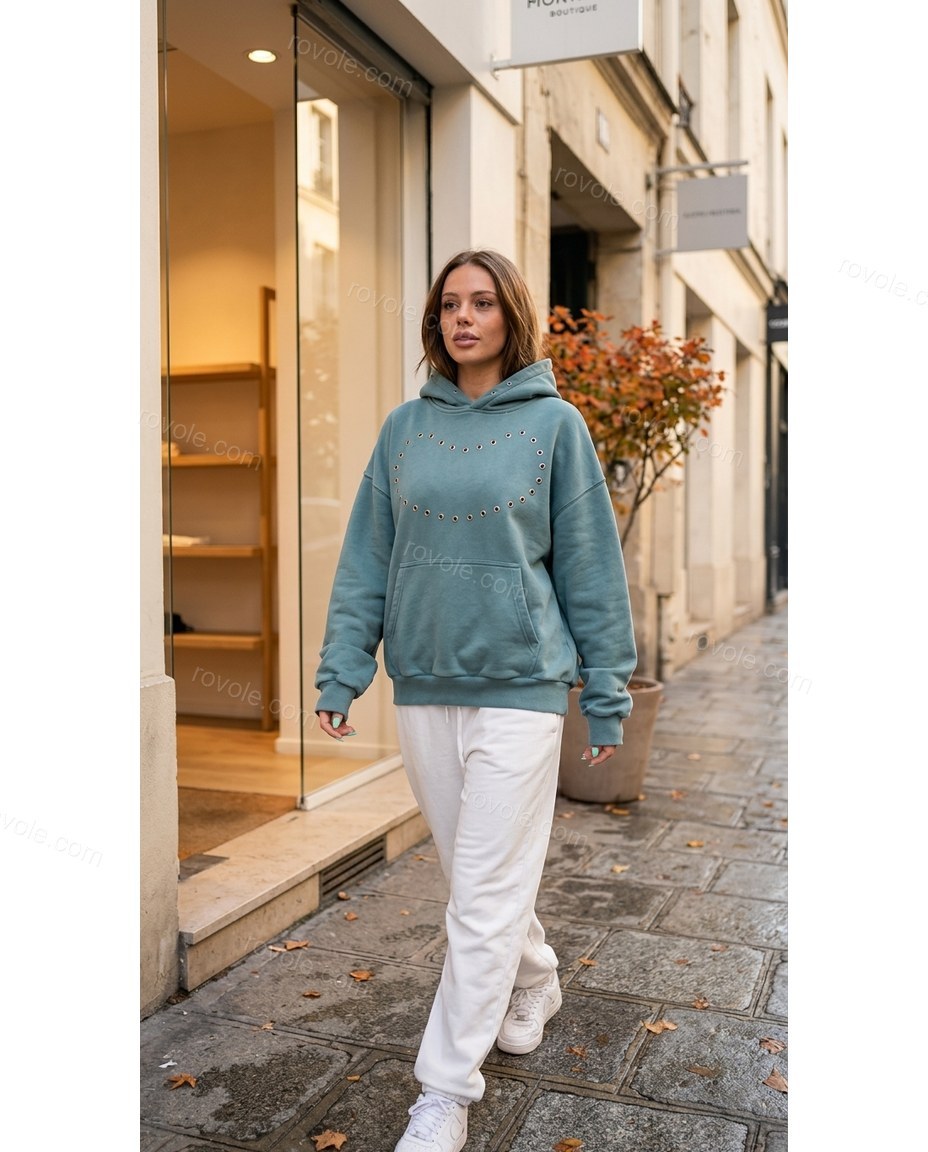 Teal Top, movement and fit lifestyle view, by rovole.com