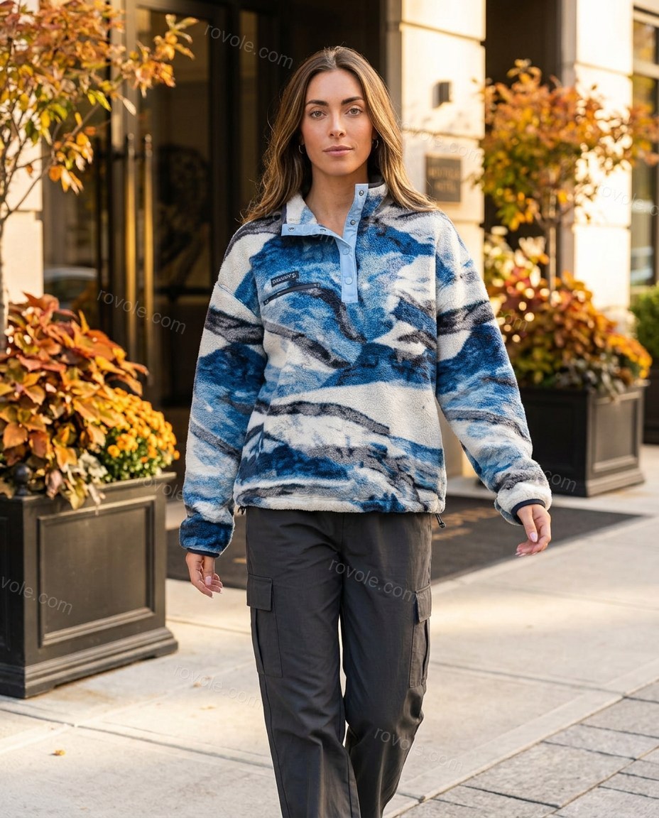 Blue Abstract Top, full-length hero view, by rovole.com