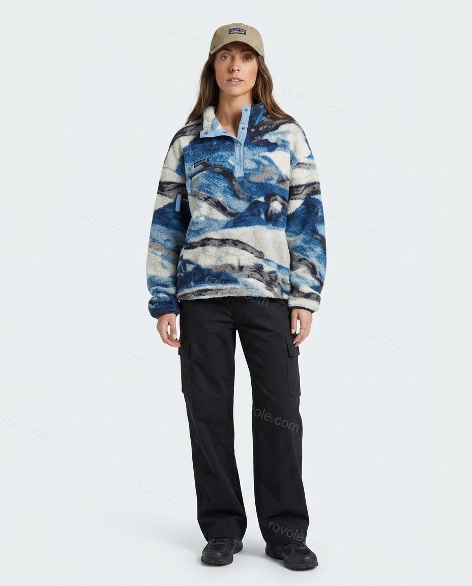 Blue Abstract Top, front studio view, by rovole.com