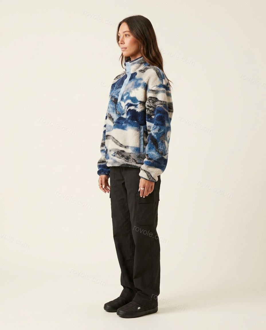Blue Abstract Top, side and back studio view showing unclear, no clear back view, by rovole.com