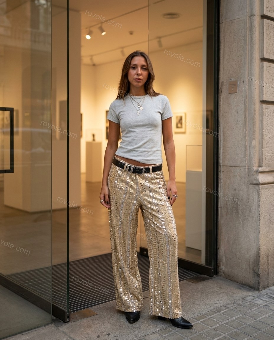 Gold Pants, alternate use-case lifestyle view, by rovole.com
