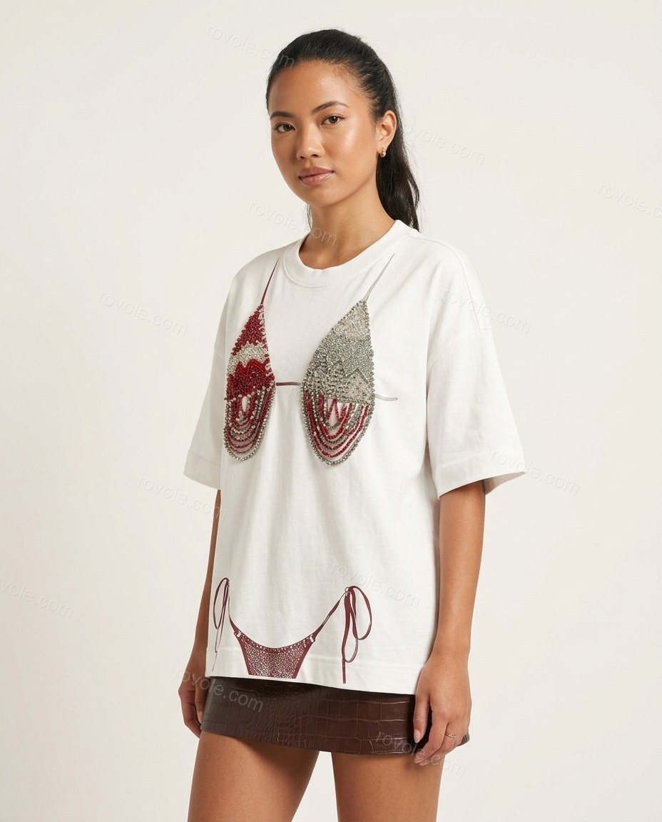 White Knit Ribbed Two-Piece Set, side and back studio view, by rovole.com