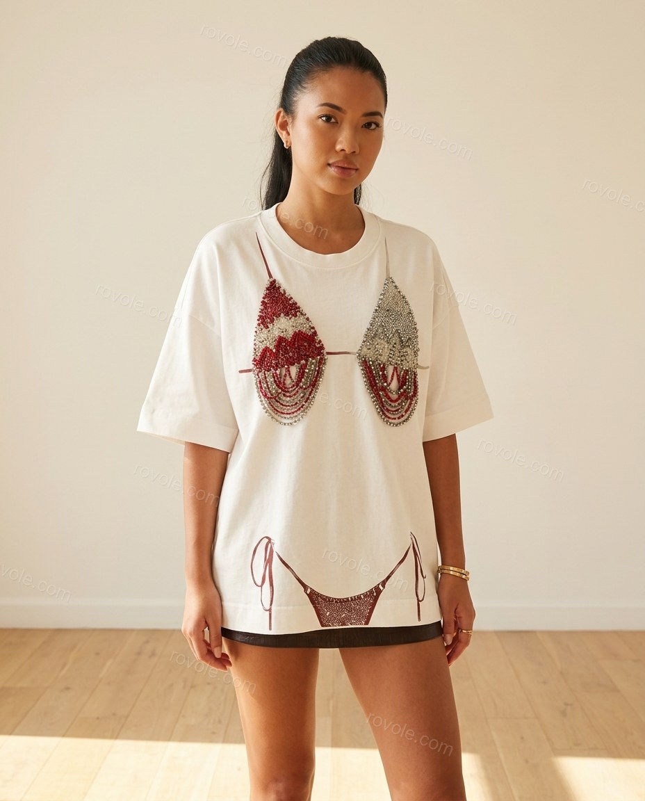 White Knit Ribbed Two-Piece Set, full-length hero view, by rovole.com