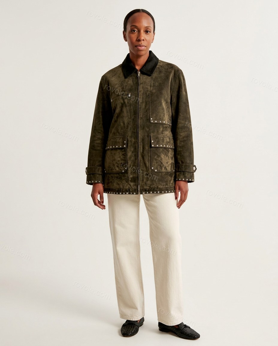 Olive Green Two-Piece Set, front studio view, by rovole.com