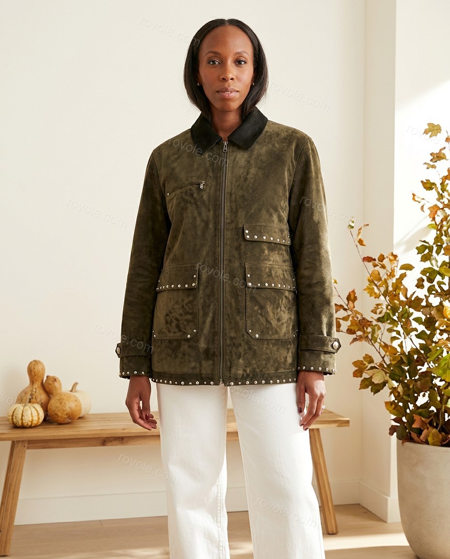 Olive Green Two-Piece Set, full-length hero view, by rovole.com