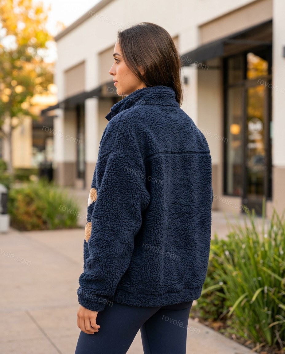 Navy Blue Top, alternate use-case lifestyle view, by rovole.com