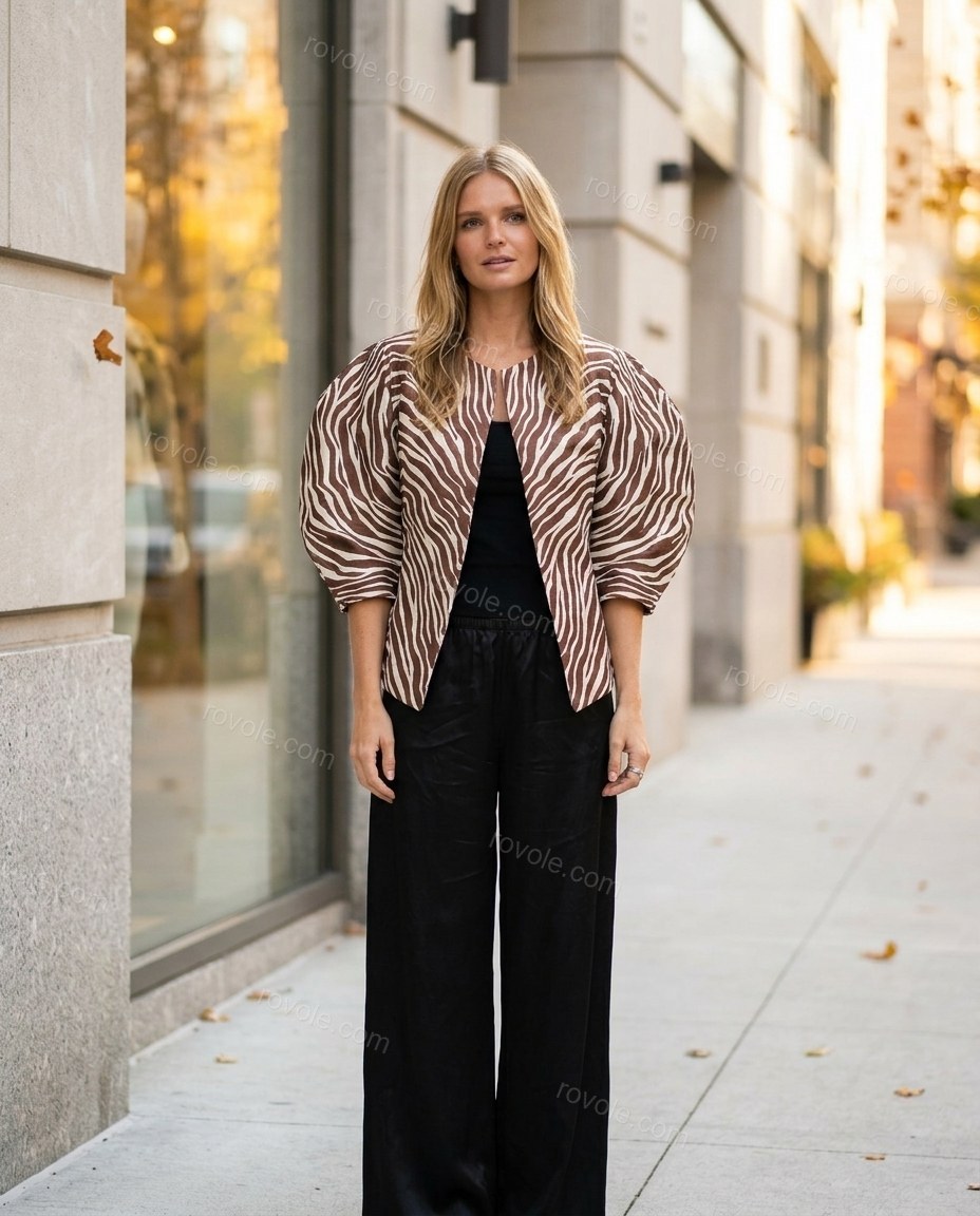 Brown Animal Print Jacket, alternate use-case lifestyle view, by rovole.com