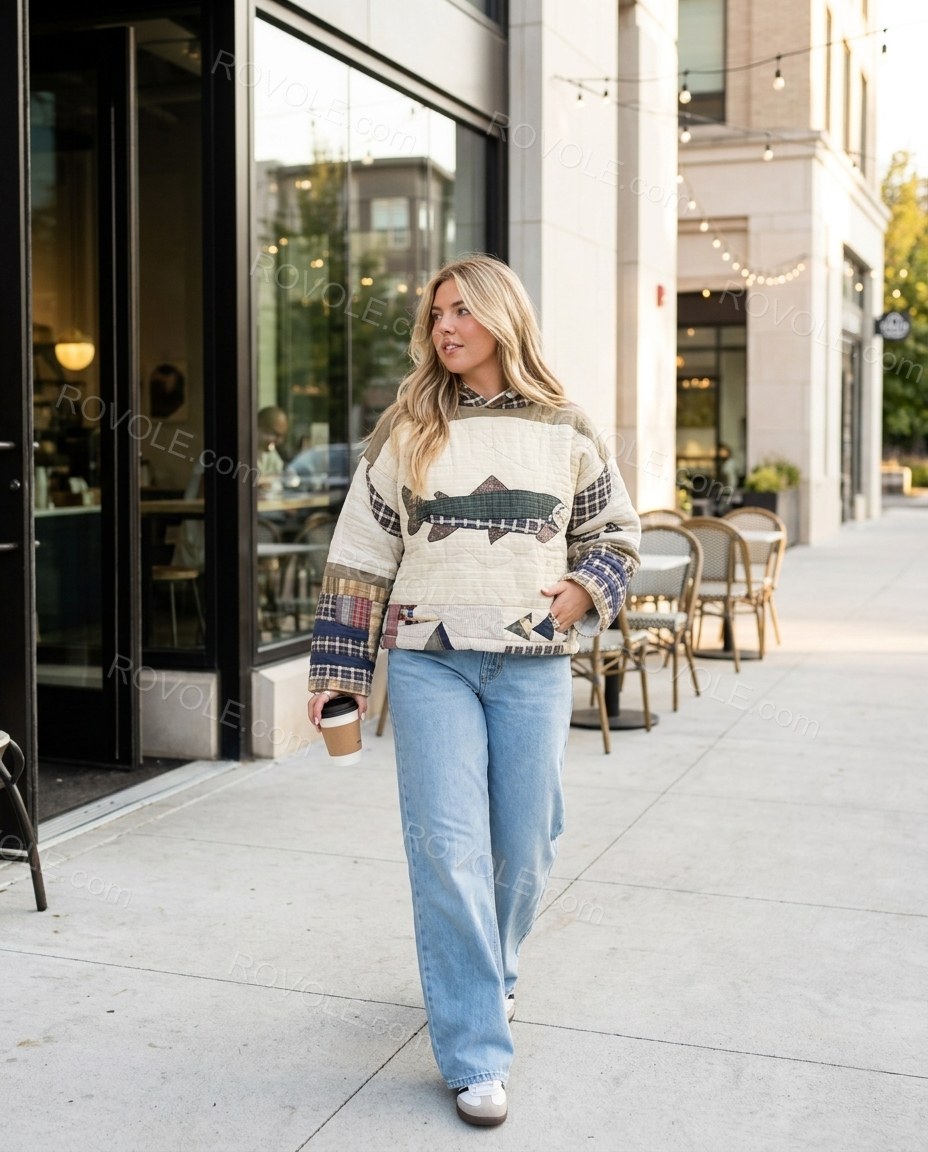 Ivory Reverie Day-to-Night Embroidered Top Ivory Top with Cropped silhouette and Textured texture, editorial ecommerce scene for Pre-Fall, a cafe plan, Fall current summer selling first with a light late-summer/pre-fall accent: make it wearable now for su by Rovole