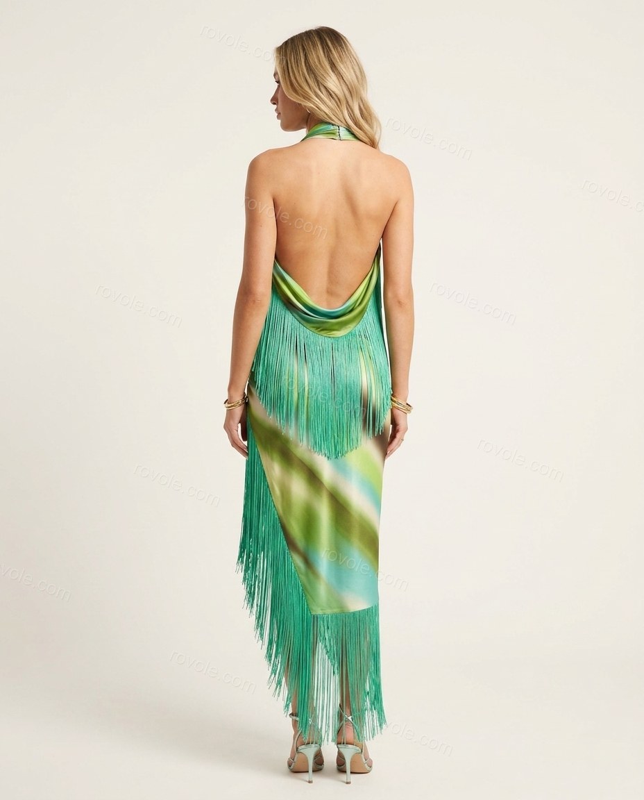 Sage Sleek Satin Midi Dress by Rovole