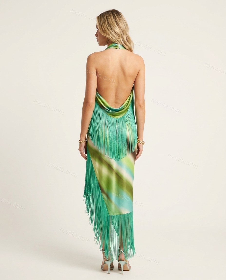 Sage Sleek Satin Midi Dress by Rovole