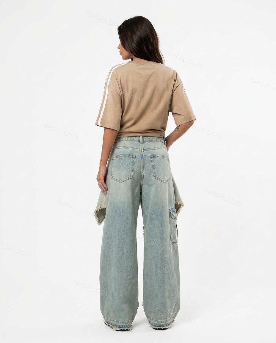 Light Blue Soft Embroidered Pant Set by Rovole