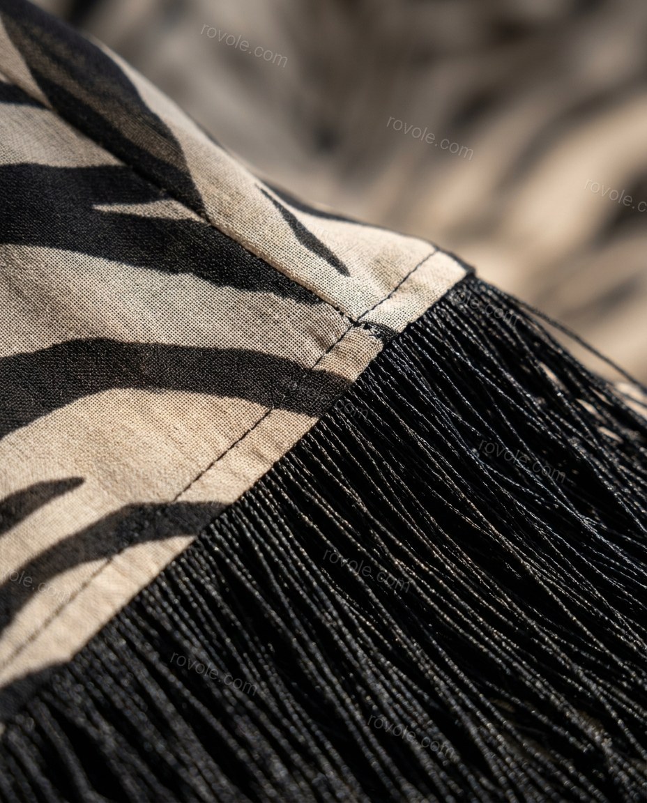 Sand Polished Zebra Print Mini Dress by Rovole