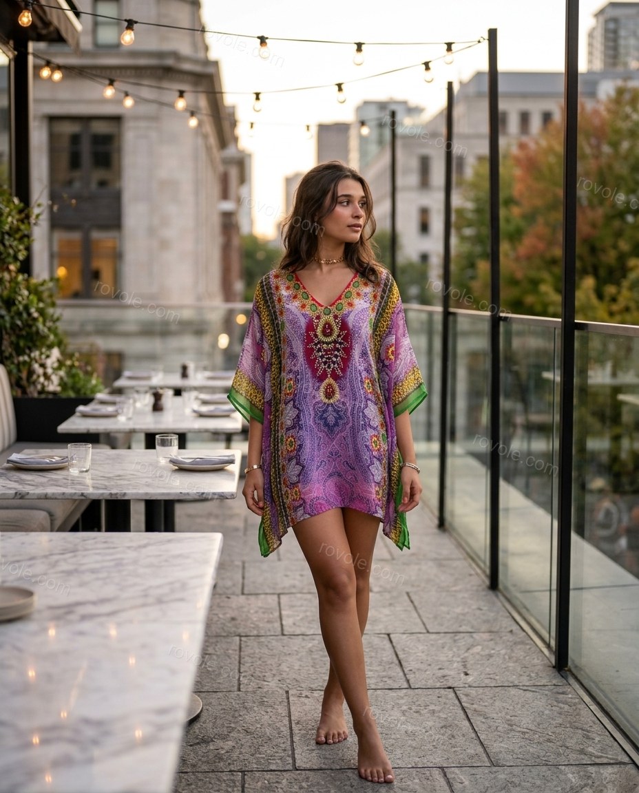 Lilac Refined Floral Mini Dress by Rovole