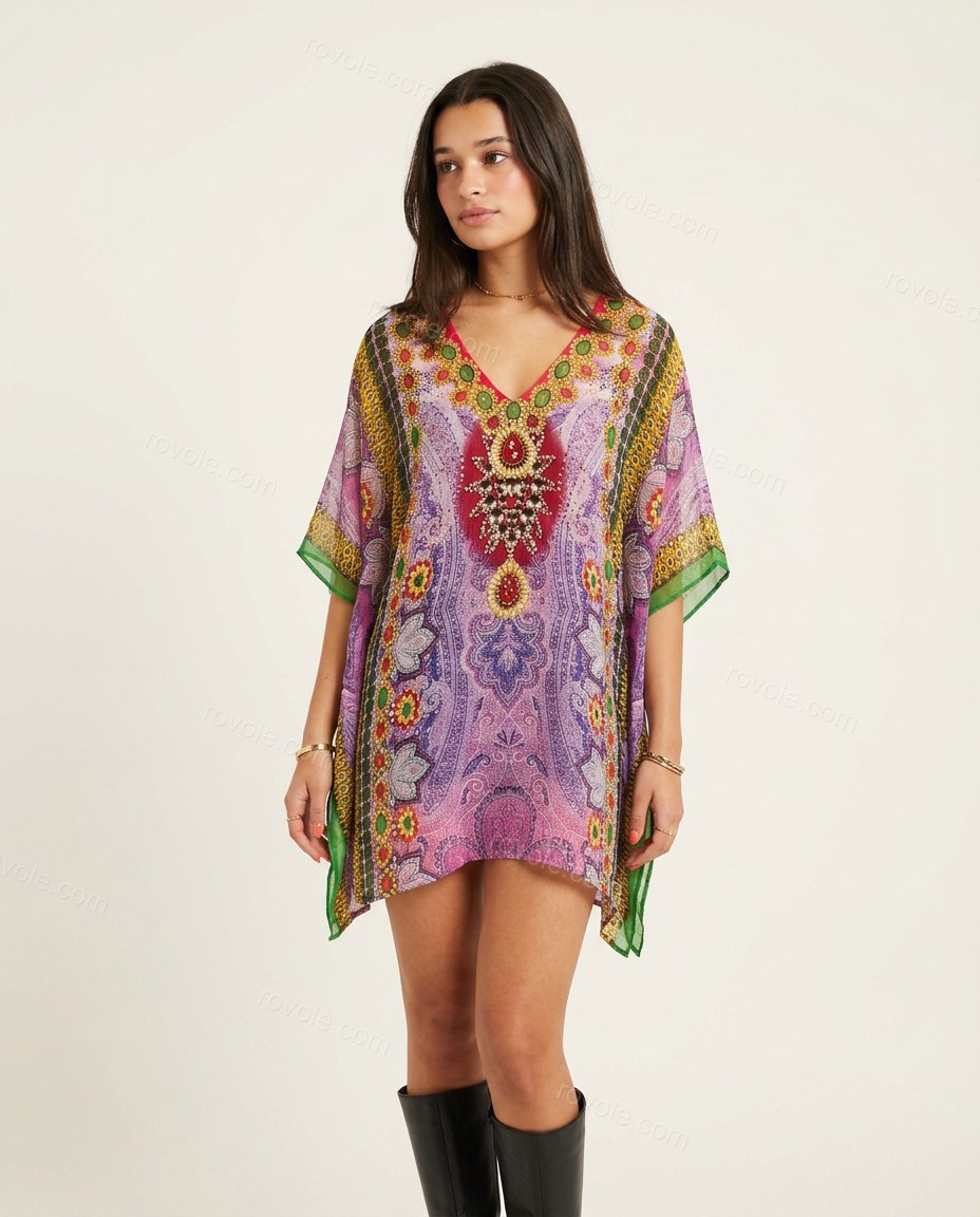 Lilac Refined Floral Mini Dress by Rovole